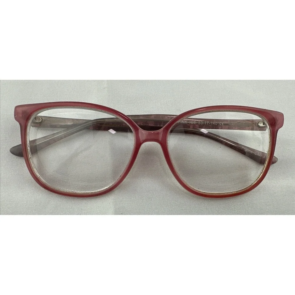 Modern HADLEY PINK ICE 53-17–140 Plastic Full Rim Eyeglasses‎ Frame JF37